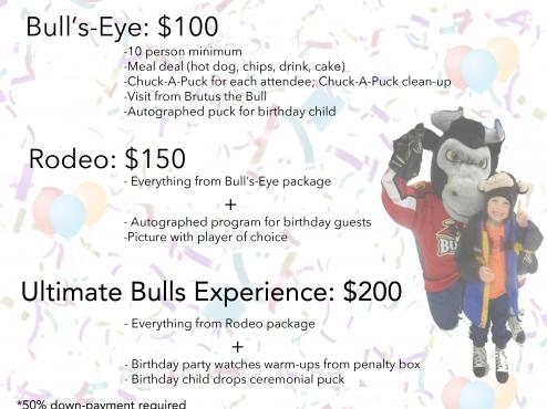 Bulls Announce Birthday Packages!
