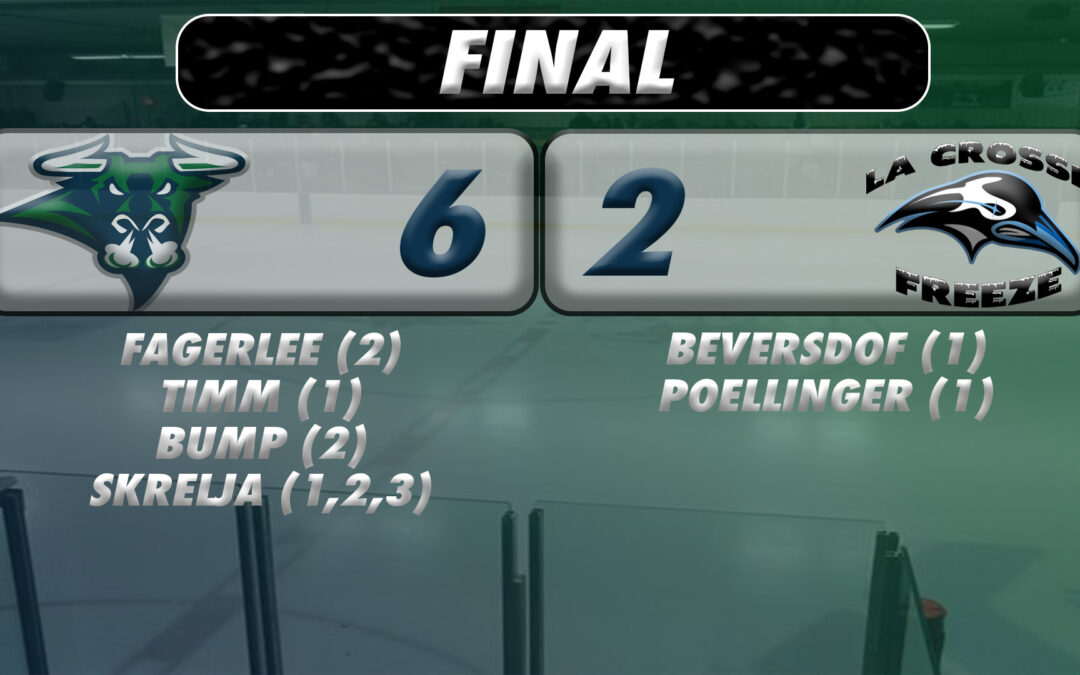 Skrelja Hat Trick Propels Bulls Past Freeze, 6-2