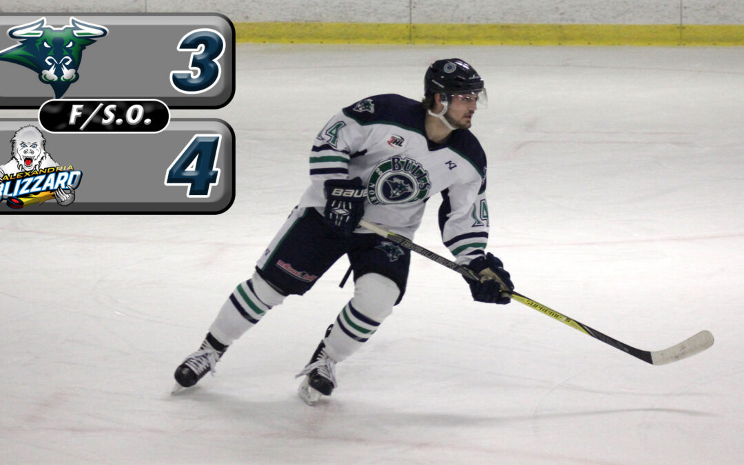 Bulls Tumble in Shootout at Alexandria, 4-3