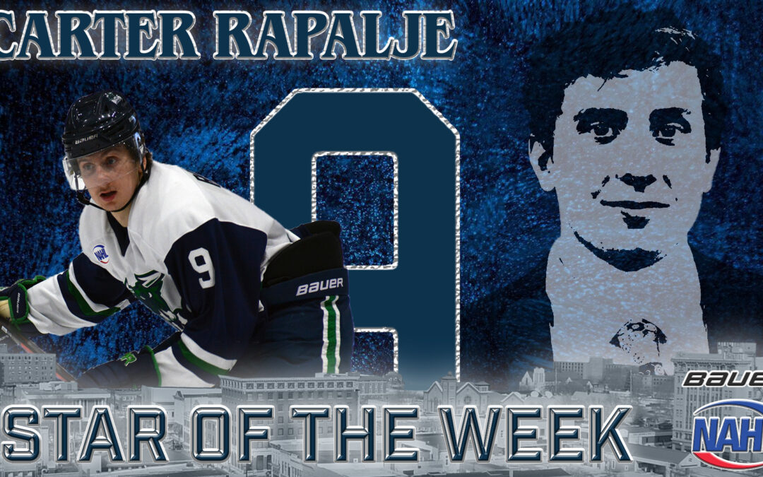 Rapalje Earns Central Division Star of the Week Award