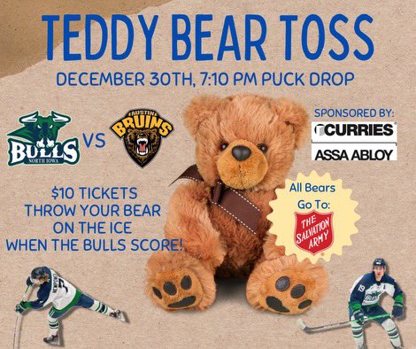 Teddy Bear Toss On December 30th!